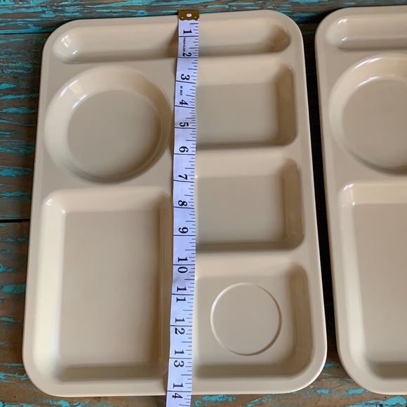 Vintage ABC Melamine Divided Cafeteria Food Trays #413 - Picture 2 of 4